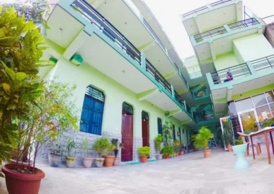 Yoga school accommodation building for teacher training students