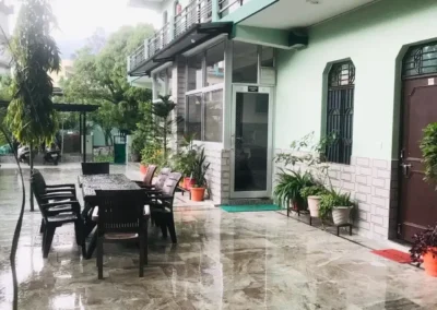 Outside View of Yoga School Accommodation in Rishikesh